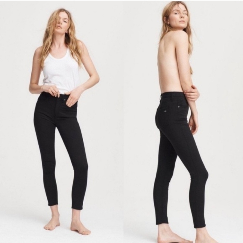 Rag & Bone Womens Size 25×30.5" Nina High Rise Skinny Dark Wash Jeans Stretch
